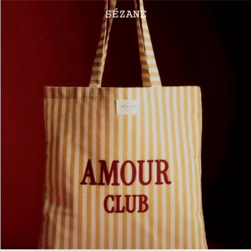 Sézane Striped Amour Club Tote